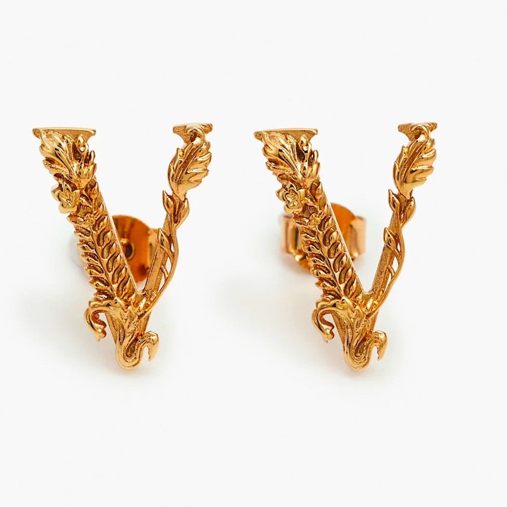 Versace Virtus Earrings in Gold